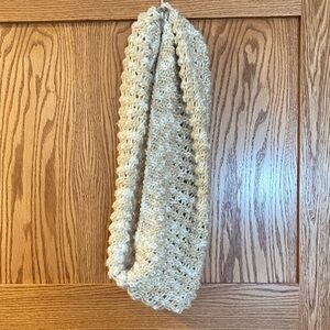 Tan and Cream Knit Infinity Scarf NWOT